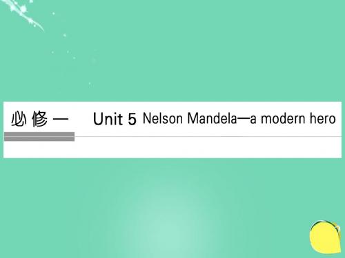 2017年高考英语一轮复习 Unit 5 Nelson Mandela a modern hero课件