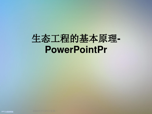 生态工程的基本原理-PowerPointPr
