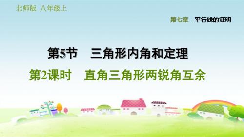 7.5.2  直角三角形两锐角互余【习题课件】