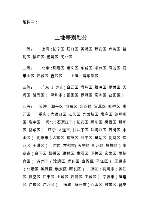 土地等别划分