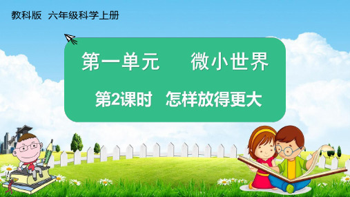 教科版六年级科学上册《第2课时 怎样放得更大》教学课件PPT小学优秀公开课