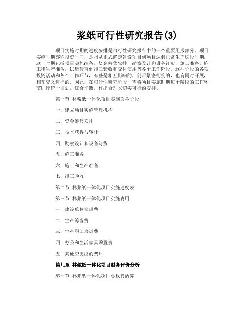 浆纸可行性研究报告3