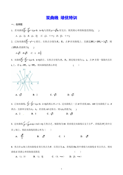 双曲线 培优特训(含解析)