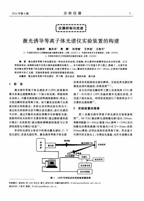 激光诱导等离子体光谱仪实验装置的构建