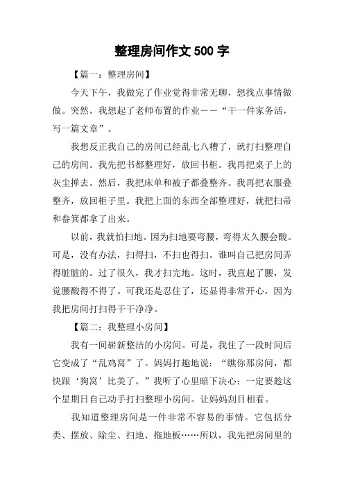 整理房间作文500字