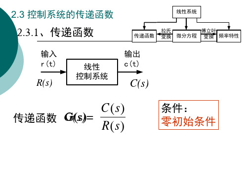 控制课件2-3 控制系统的复数域数学模型