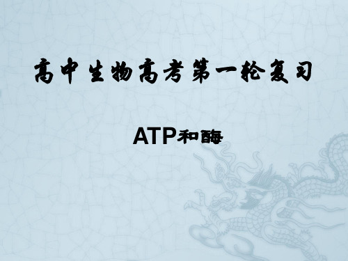 09-10高三生物高考第一轮复习课件课题七 酶和ATP