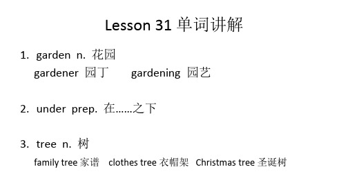 新概念英语第一册课件NCE1 Lesson 31-32