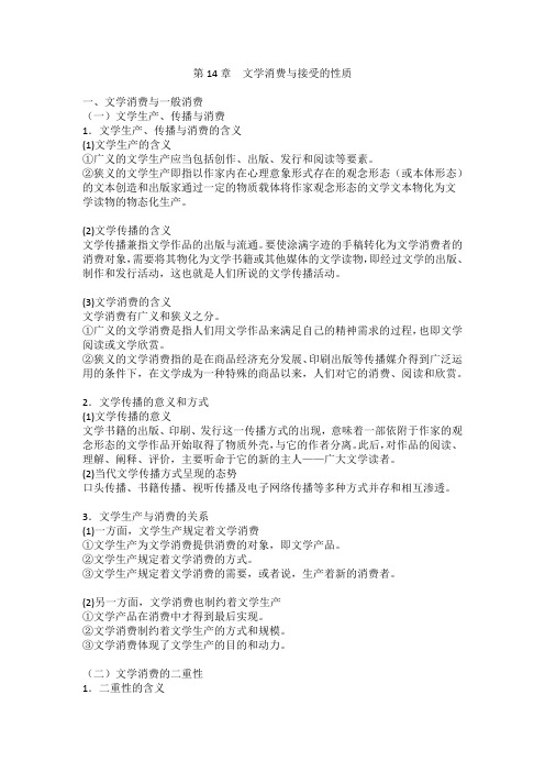 第14章  文学消费与接受的性质