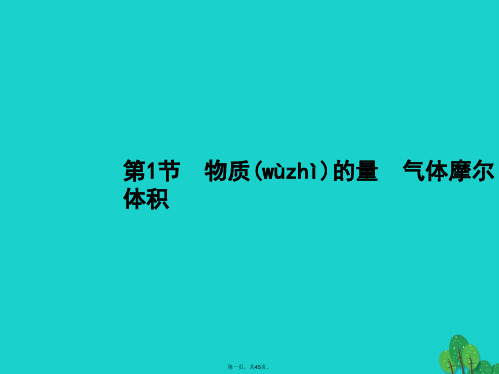 高考化学一轮复习1.1物质的量气体摩尔体积课件新人教版