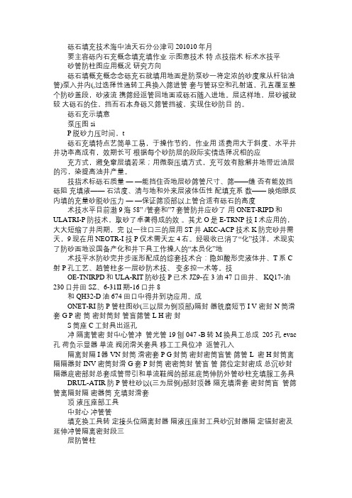 砾石充填技术Word免费范文精选