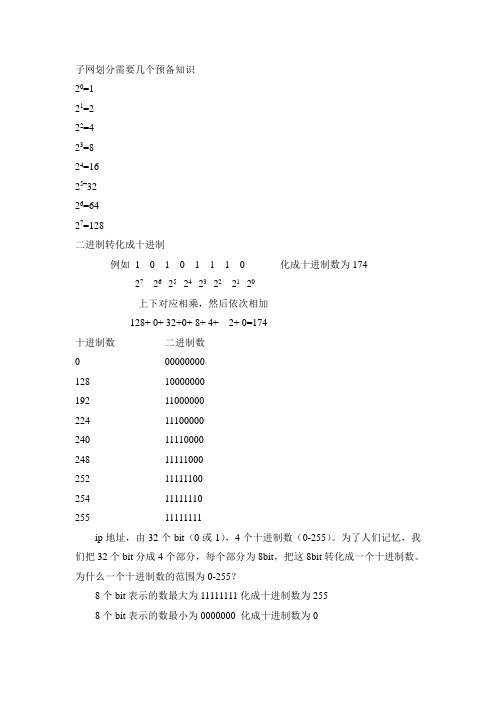 子网掩码划分