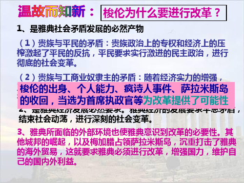 人教版高中历史选修一第一单元第二课除旧布新的梭伦改革课件 (共22张PPT)