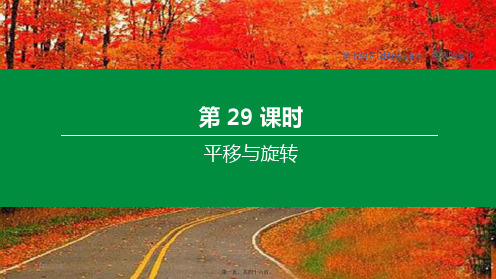 中考数学复习方案 第七单元 图形的变化 第29课时 平移与旋转课件