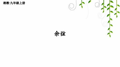 湘教版数学九年级上册第3课时 余弦课件牛老师