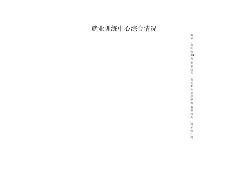 【Excel表格模板】再就业培训情况表
