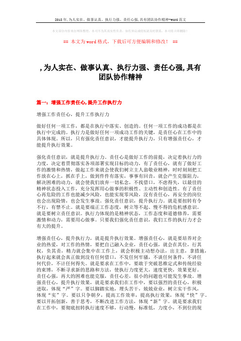 ,为人实在、做事认真、执行力强、责任心强,具有团队协作精神 (16页)