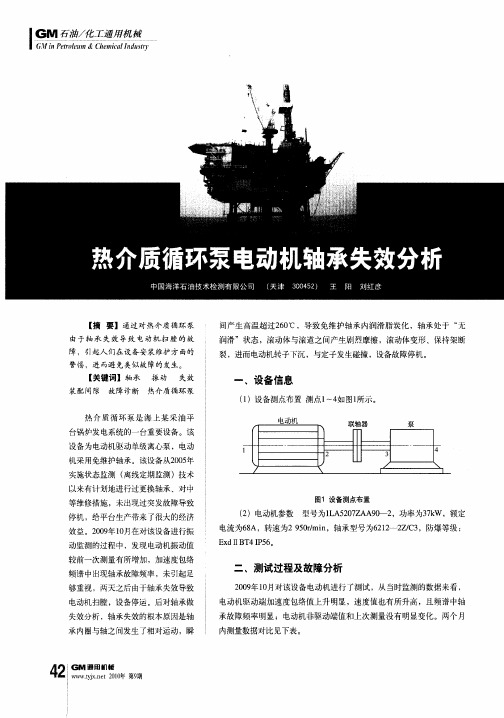 热介质循环泵电动机轴承失效分析