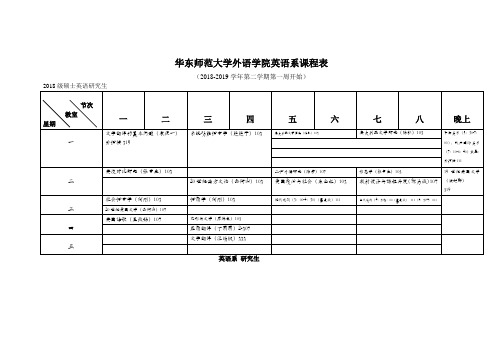 华东师范大学外语学院英语系课程表