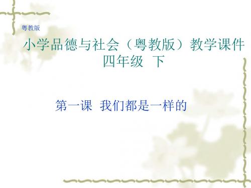 我们都是一样的ppt课件