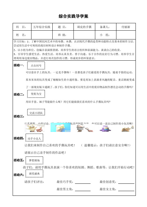 综合实践导学案