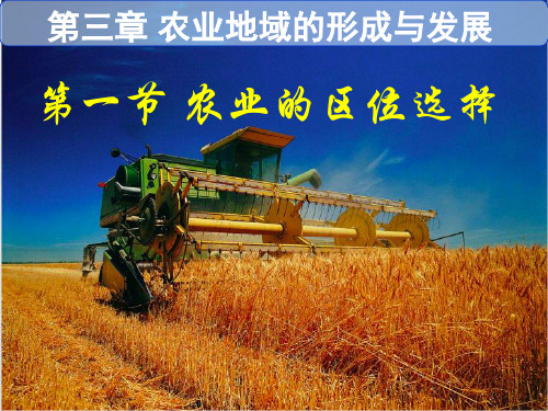 农业的区位选择 课件