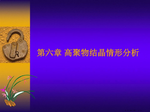 第六章高聚物结晶情形分析.ppt
