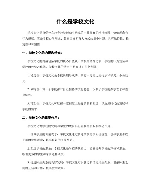 什么是学校文化