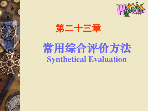常用综合评价方法SyntheticalEvaluation