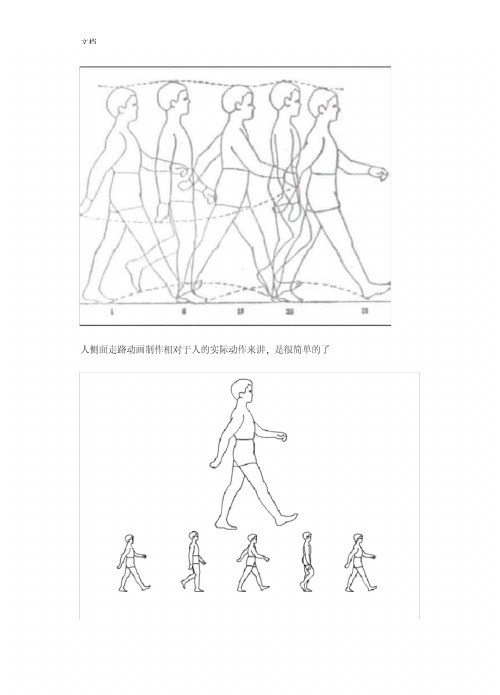 人侧面走路动画制作与走路动作分解