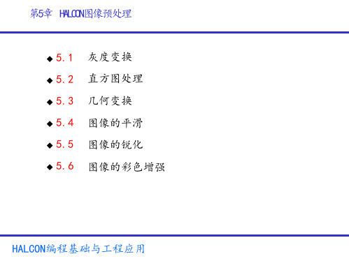 HALCON编程及工程应用第5章 HALCON图像预处理图文模板