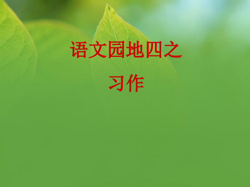 人教新课标四年级语文下册《语文园地四》PPT课件