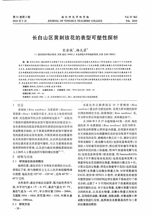 长白山区黄刺玫花的表型可塑性探析
