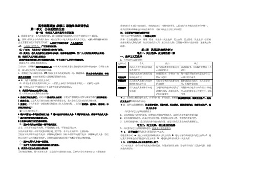 高三政治生活复习提纲