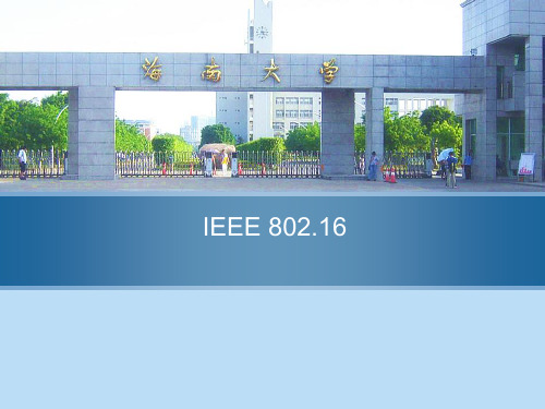 IEEE 802.16 WIMAX介绍解读