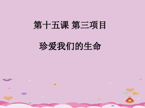 珍爱我们的生命PPT课件8 鲁教版