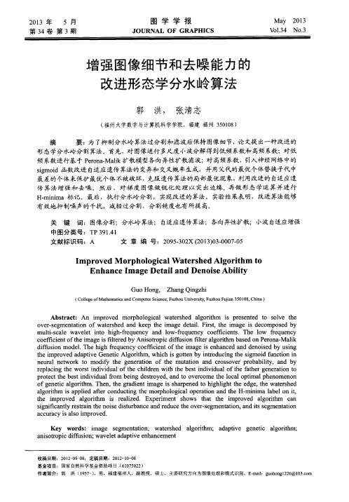 增强图像细节和去噪能力的改进形态学分水岭算法