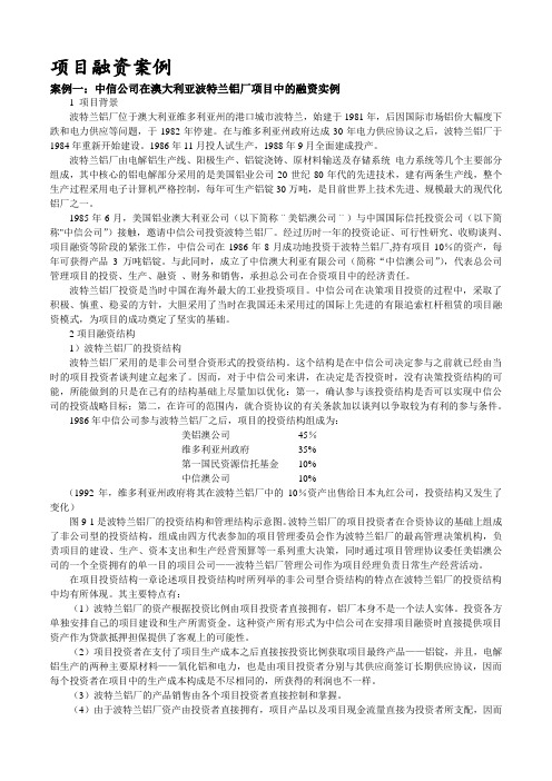 项目融资案例
