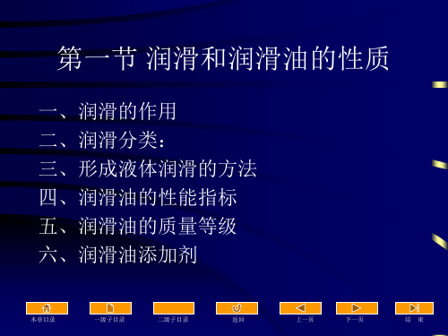 第一节 润滑和润滑油性质