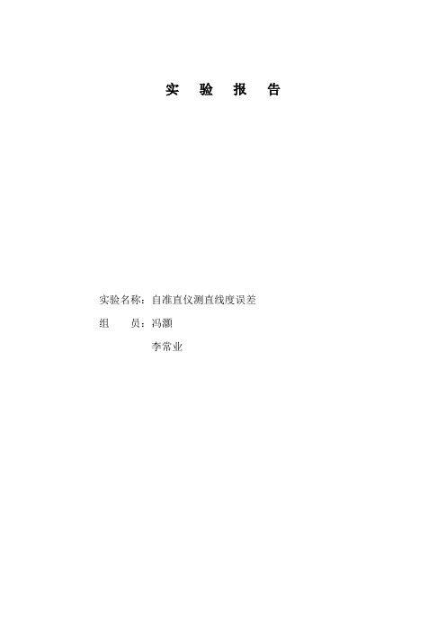 自准直仪试验报告