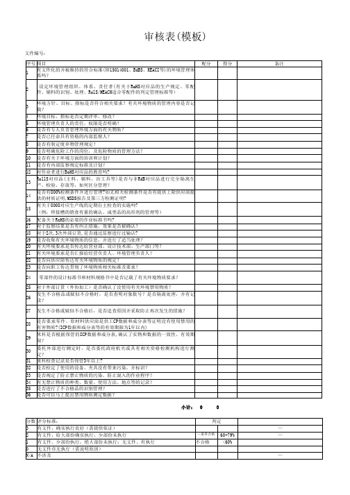 审核表(模板)