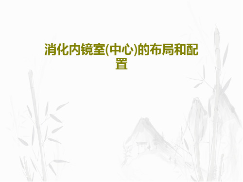 消化内镜室(中心)的布局和配置共39页文档