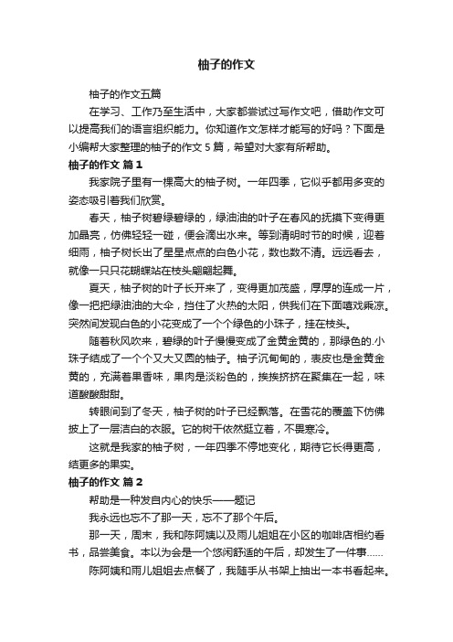 柚子的作文五篇