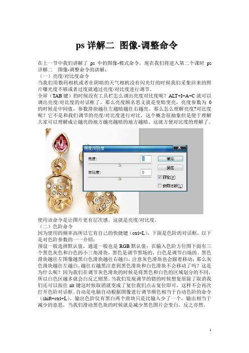 ps详解二 图像-调整命令
