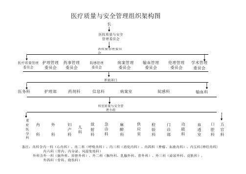 医疗质量管理组织架构图 