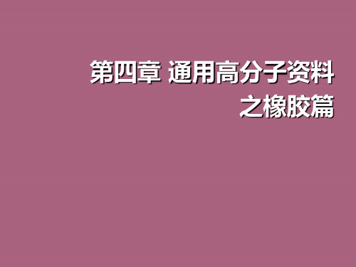 通用高分子材料之橡胶篇ppt课件