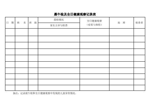 卫生保健登记册