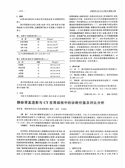 静脉肾盂造影与CT在肾结核中的诊断价值及对比分析