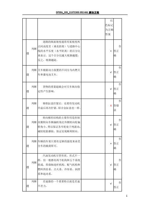 场(厂)内专用机动车辆安全管理(叉车A8)模拟试题6套及答案