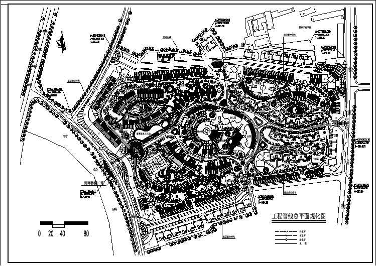 【设计图纸】住宅小区总图(精选CAD图例)